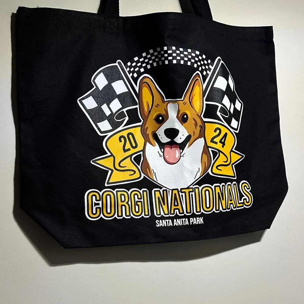Corgi Nationals Black Tote Bag